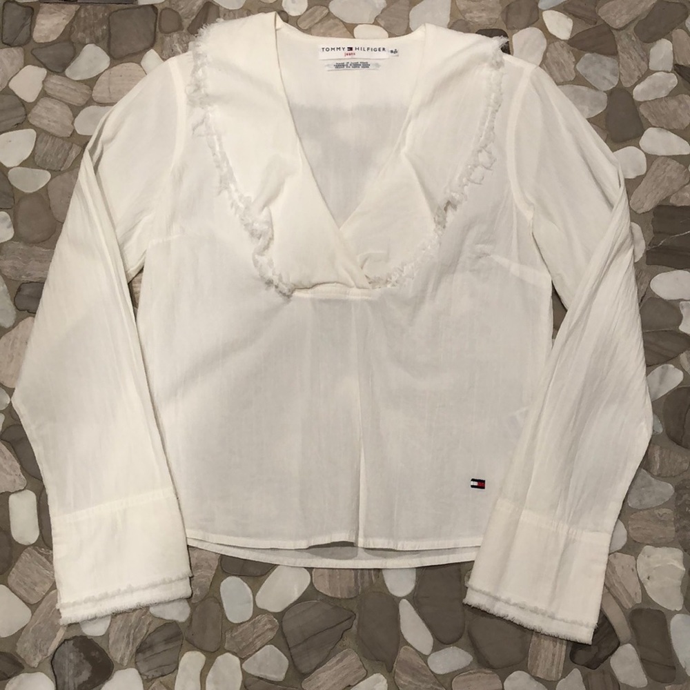 Vintage Tommy Hilfiger V-Neck Top Size Small